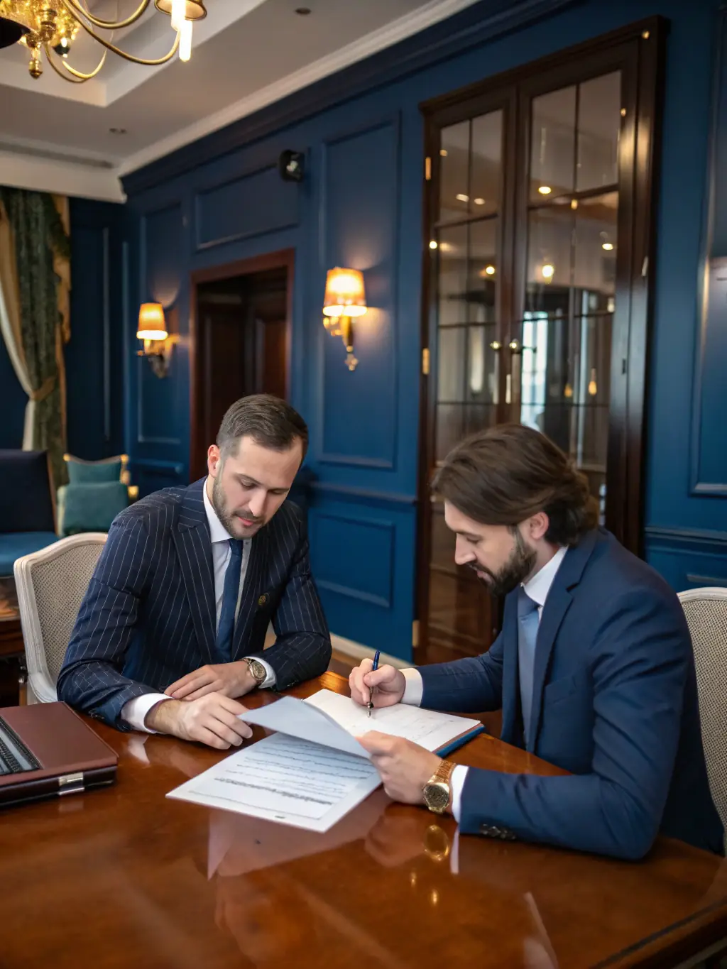 A professional consultant reviewing financial charts with a client, showcasing the firm's commitment to personalised service.
